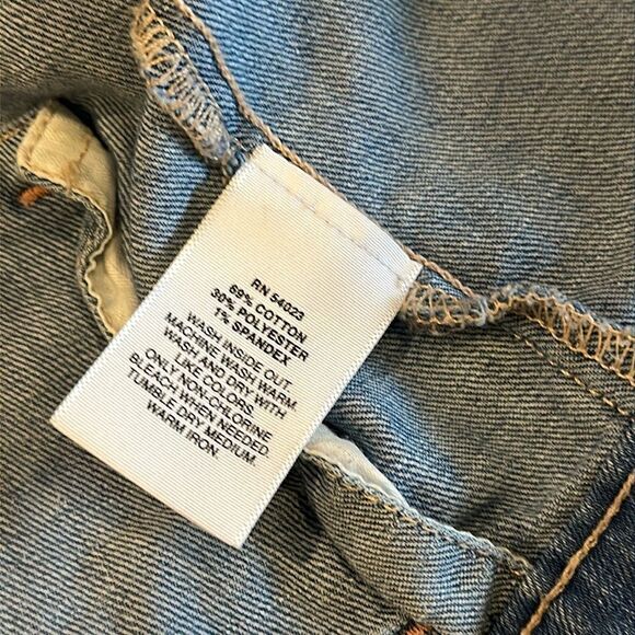 Gap Kids 1969 Girls Blue Denim Snap Closure Jacket - Size L - Picture 7 of 8